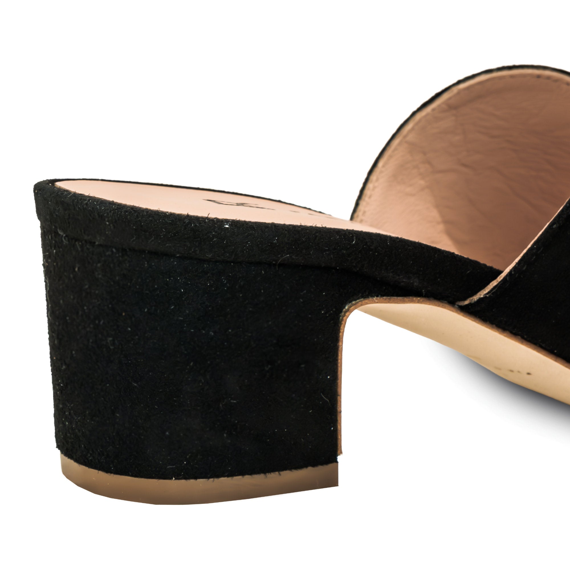 Gioia Black Mule with comfortable heel – Fabio Rusconi