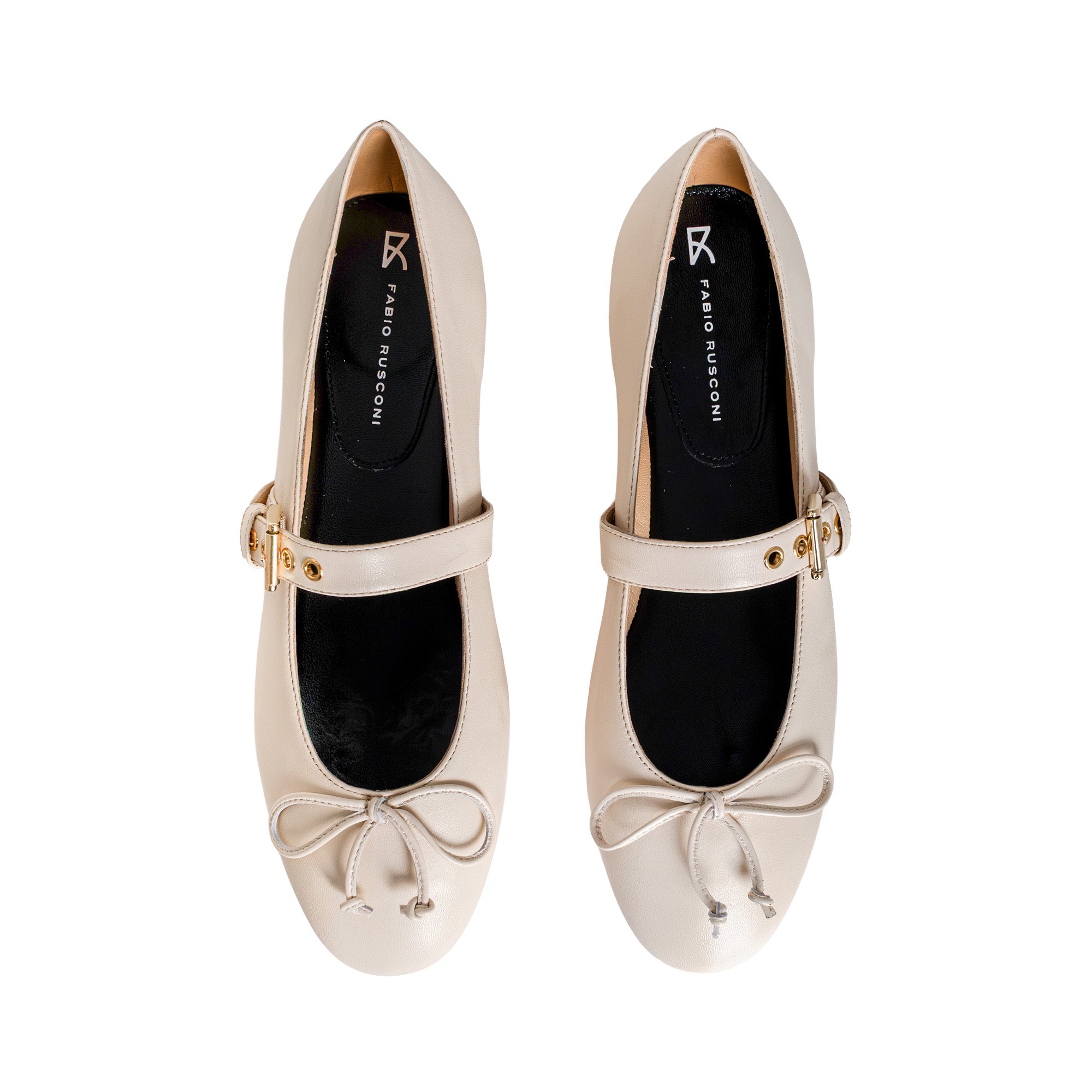 Elisa Ivory Round-tipped ballet flat – Fabio Rusconi