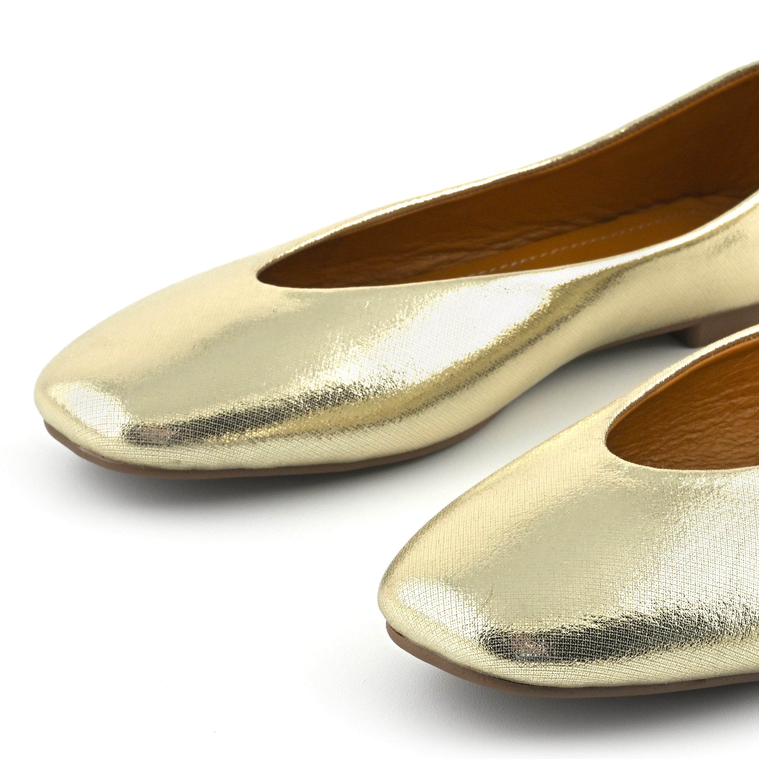 【やんまー】FABIO RUSCONI ゴールドレザーフラットシューズ36 Flats & Loafers – Fabio Rusconi