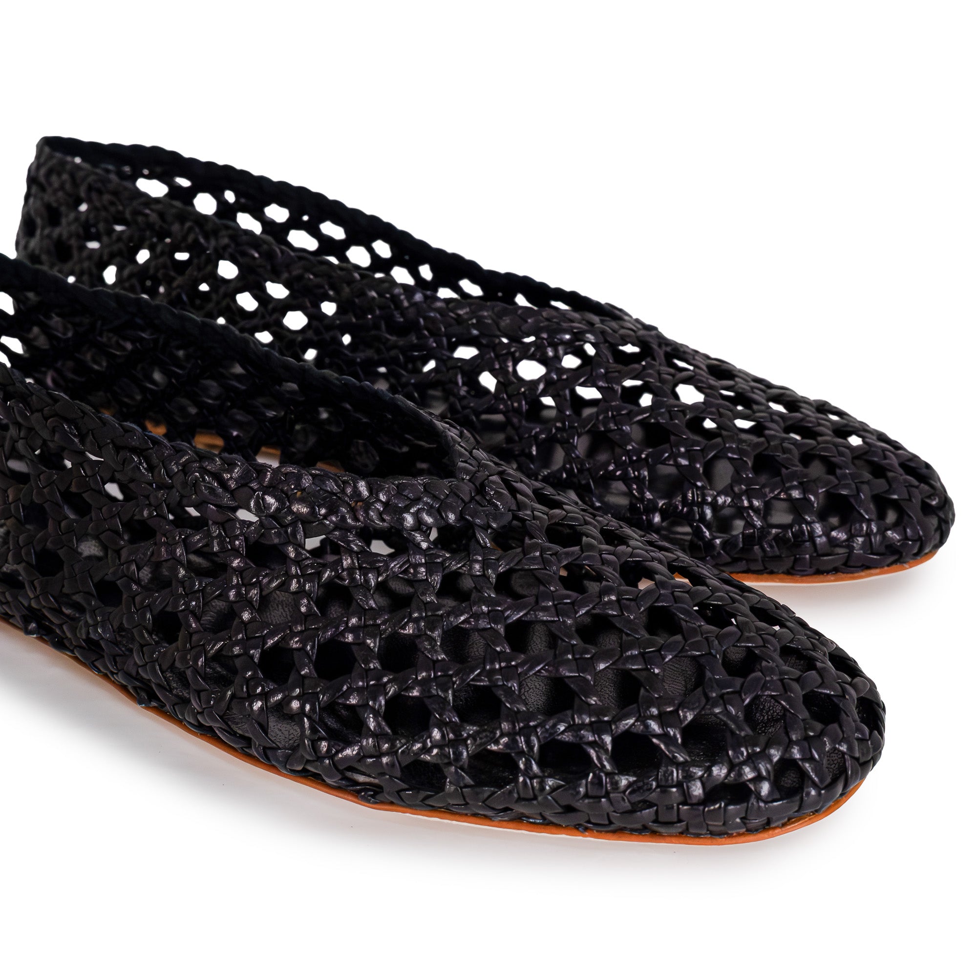 Melany Black Hand-woven ballet flat – Fabio Rusconi